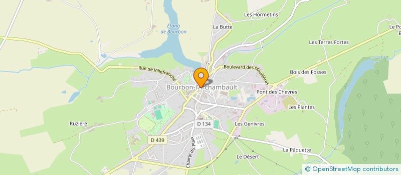 localisation de l'entreprise REYBIER PHARMACIE à BOURBON-L'ARCHAMBAULT