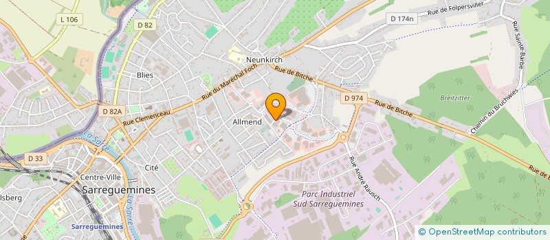 localisation de l'entreprise REYEM à SARREGUEMINES