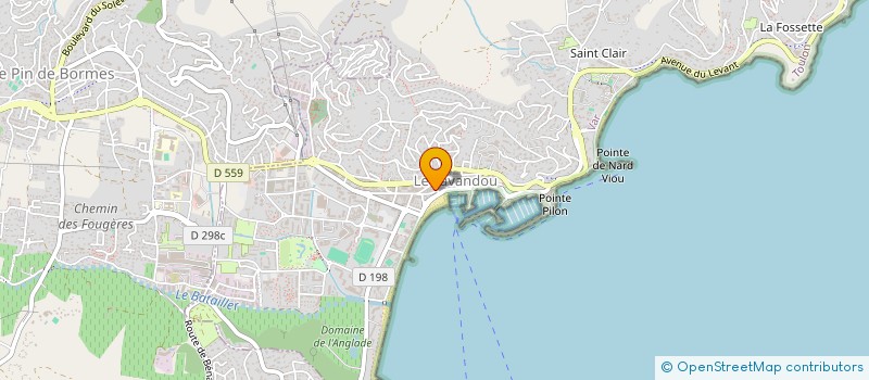 localisation de l'entreprise REYNA à LE LAVANDOU