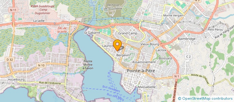 localisation de l'entreprise REYNAUD FRANCHISE  POINTE-A-PITRE