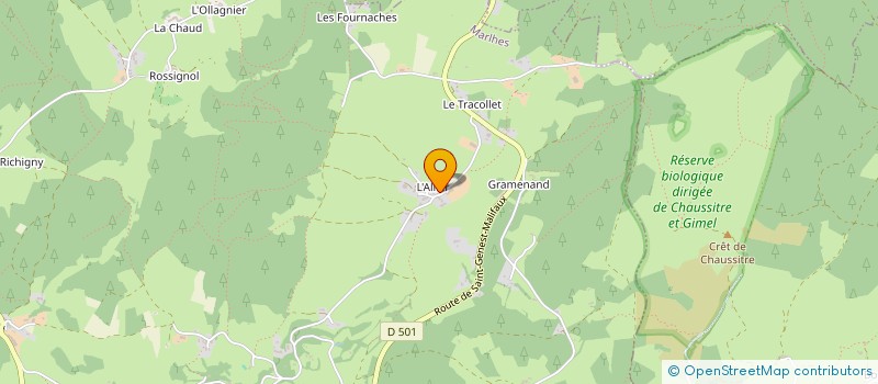 localisation de l'entreprise REYNAUD TRAVAUX FORESTIERS à MARLHES