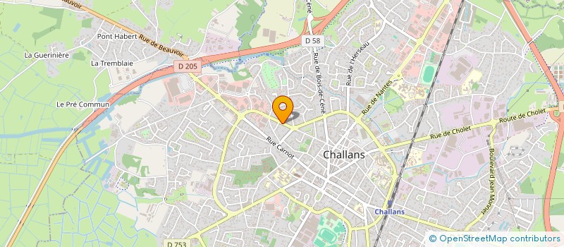 localisation de l'entreprise REZEAU - PONTOIZEAU à CHALLANS