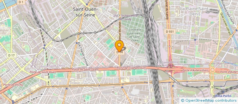 localisation de l'entreprise REZGUI SPORTS à SAINT-OUEN-SUR-SEINE