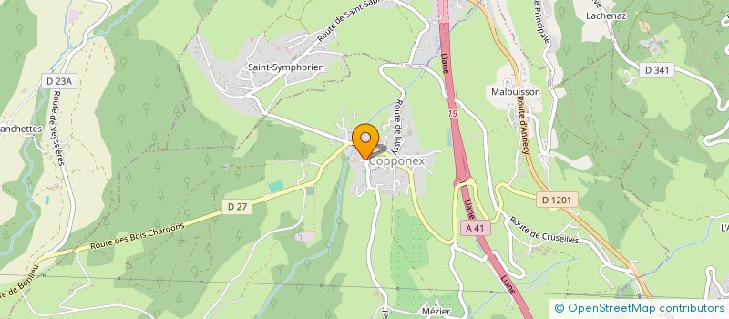 localisation de l'entreprise REZO-NG  COPPONEX