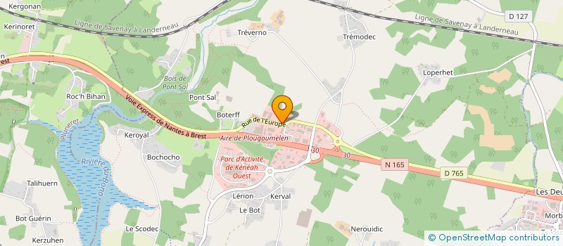 localisation de l'entreprise REZOLIA GRAND OUEST  PLOUGOUMELEN