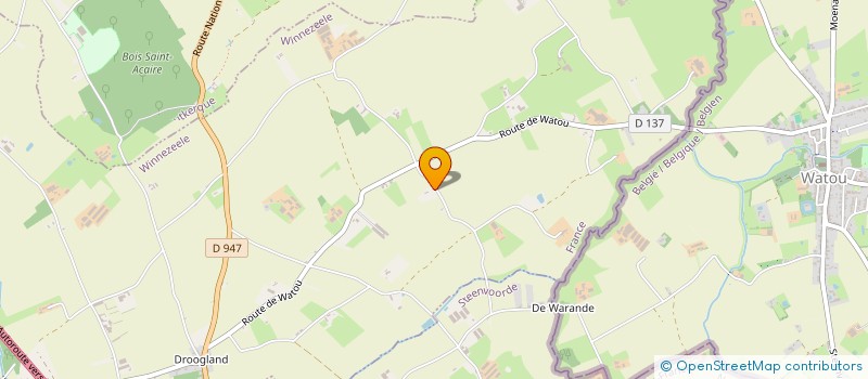 localisation de l'entreprise RF 1  WINNEZEELE