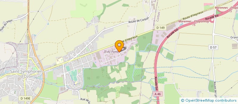 localisation de l'entreprise RF  SAINT-SYMPHORIEN-D'OZON