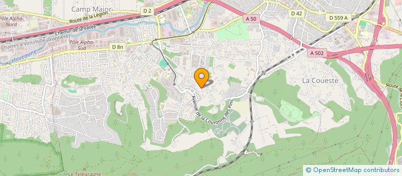 localisation de l'entreprise RF à AUBAGNE
