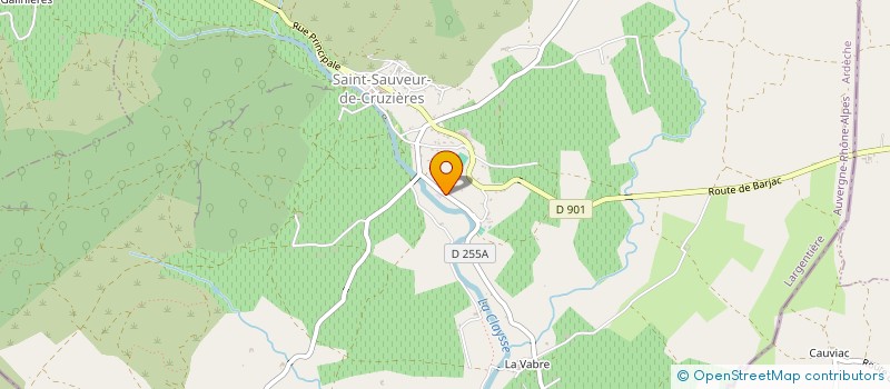 localisation de l'entreprise RF AGENCY  SAINT-SAUVEUR-DE-CRUZIERES