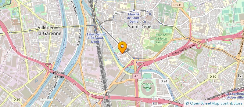 localisation de l'entreprise RF BAT à SAINT-DENIS