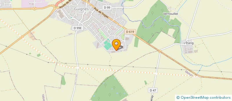 localisation de l'entreprise RF CARROSSERIE  GUIGNES