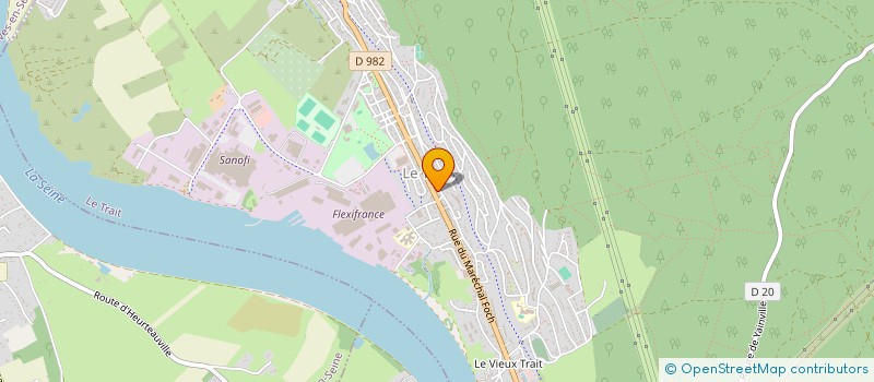 localisation de l'entreprise RF ELECTRICITE  LE TRAIT