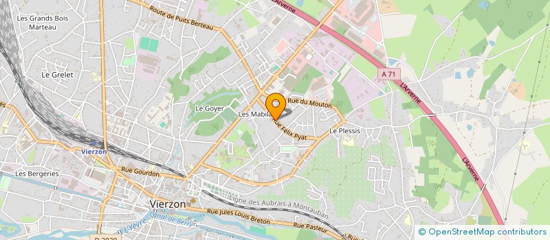 localisation de l'entreprise RF ENTREPRISE  VIERZON