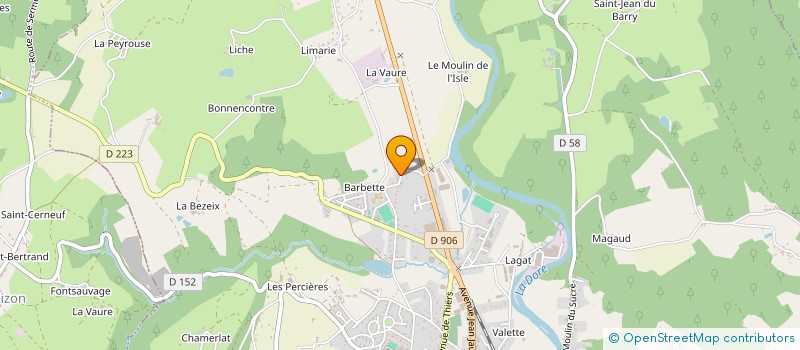 localisation de l'entreprise RF IMMO à COURPIERE