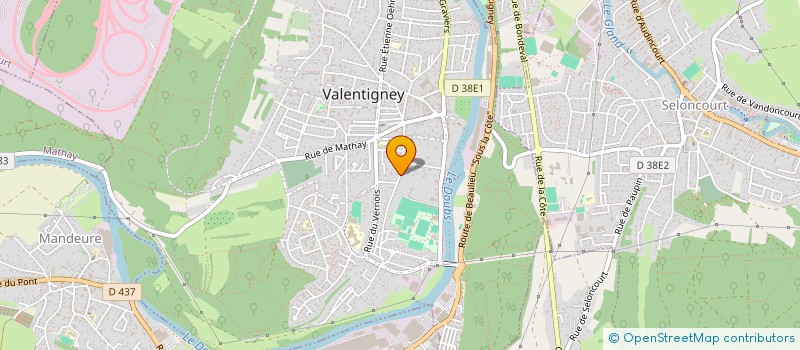 localisation de l'entreprise RF IMMO  VALENTIGNEY