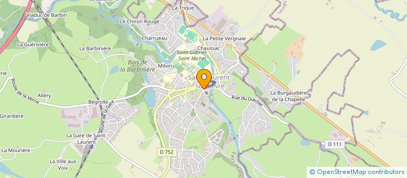 localisation de l'entreprise RF LEFORT à SAINT-LAURENT-SUR-SEVRE