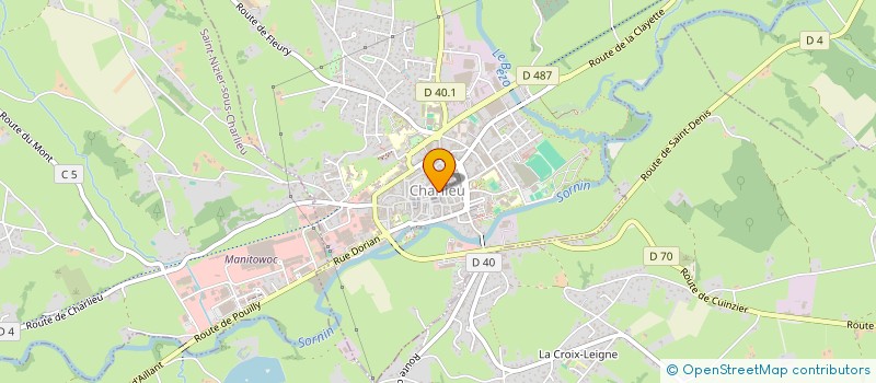 localisation de l'entreprise RF MODA à CHARLIEU