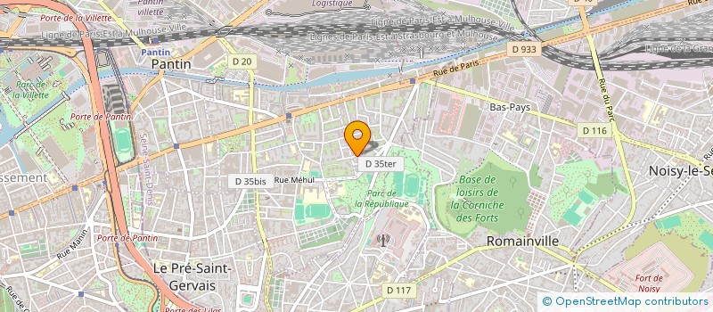 localisation de l'entreprise RF STUDIO à PANTIN