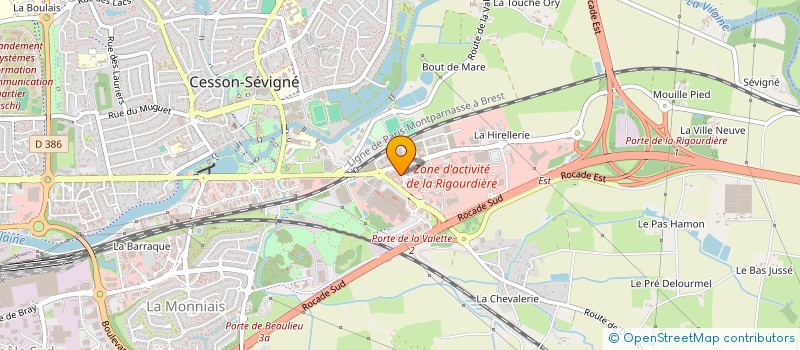 localisation de l'entreprise RF TRACK  CESSON-SEVIGNE