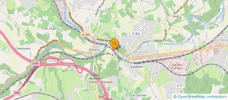 localisation de l'entreprise RF TRANSPORTS à LOZANNE