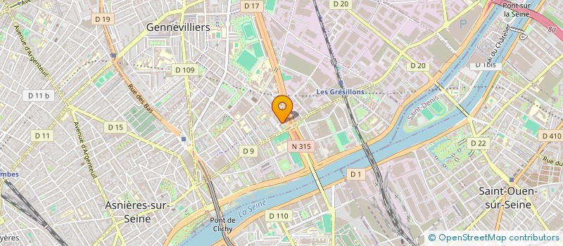 localisation de l'entreprise RF VTC à GENNEVILLIERS