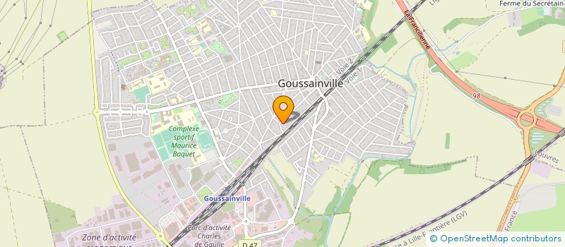 localisation de l'entreprise RFA CONSTRUCTION à GOUSSAINVILLE