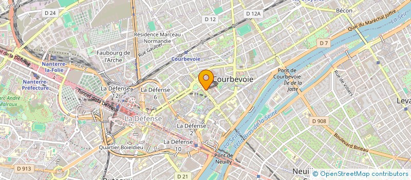 localisation de l'entreprise RFCA SOFTWARE  COURBEVOIE