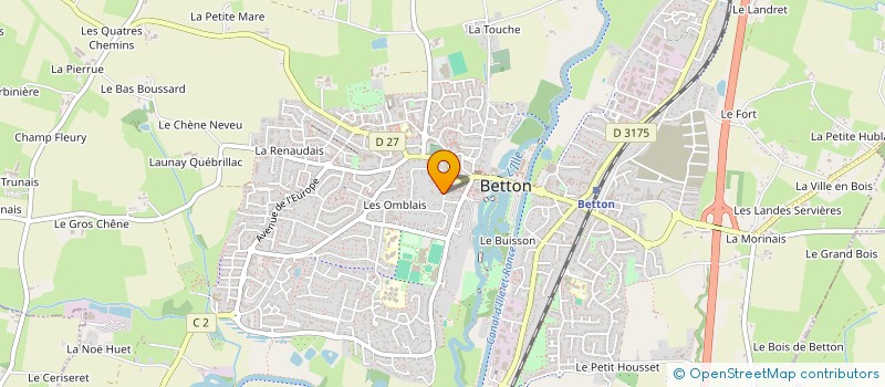 localisation de l'entreprise RFD - RENNES FITNESS DEVELOPPEMENT  BETTON