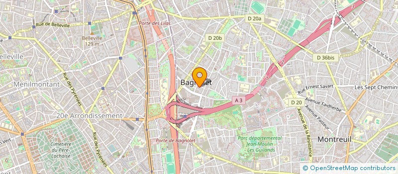 localisation de l'entreprise RFK BAT  BAGNOLET