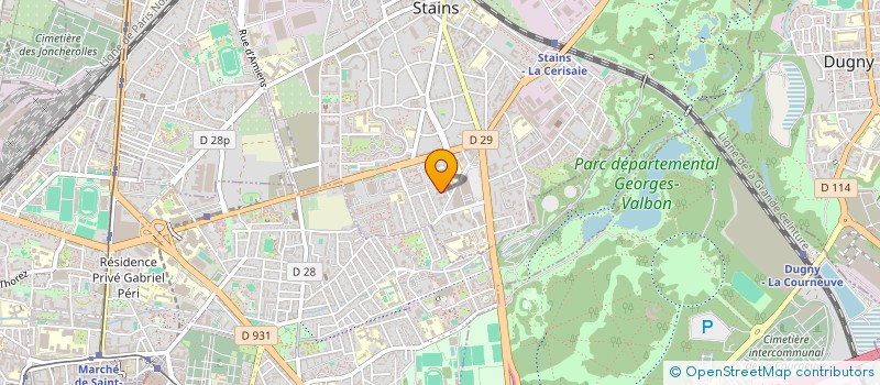 localisation de l'entreprise RFX (REFLEX) à STAINS