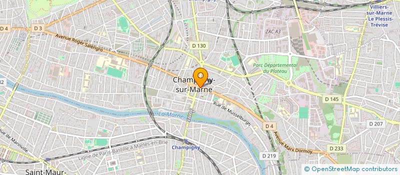 localisation de l'entreprise RG à CHAMPIGNY-SUR-MARNE