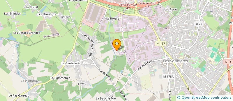 localisation de l'entreprise RG AUTO à REZE