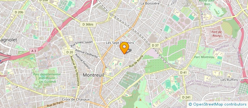 localisation de l'entreprise RG AUTO à MONTREUIL