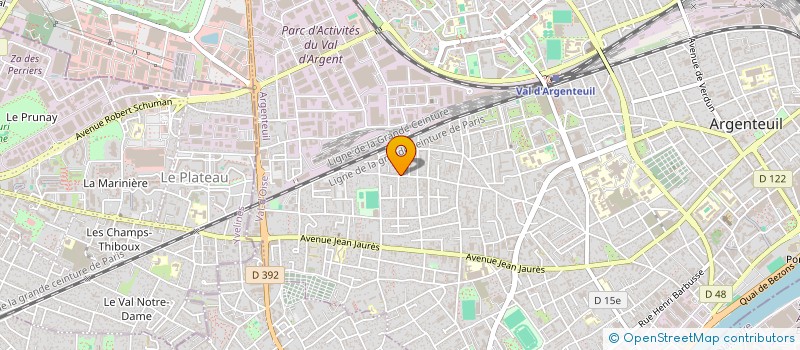 localisation de l'entreprise RG BAT  ARGENTEUIL