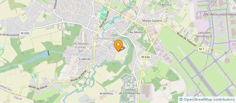 localisation de l'entreprise RG BOIS  CORNEBARRIEU