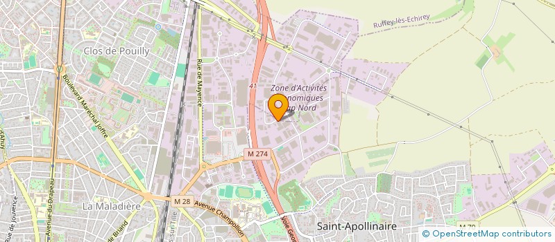 localisation de l'entreprise RG CARS 21 à SAINT-APOLLINAIRE