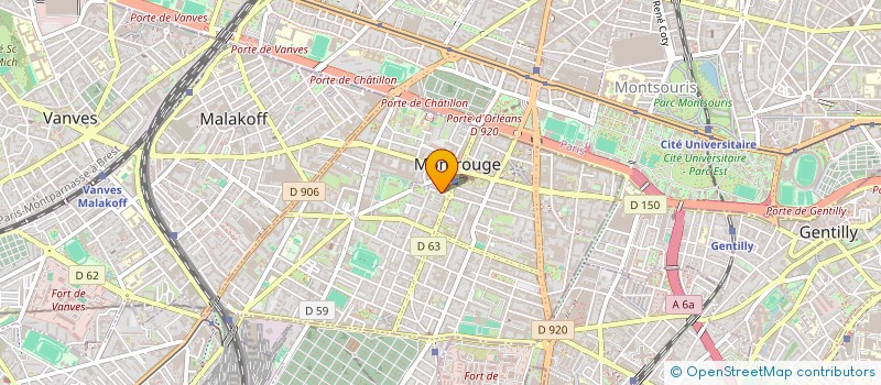 localisation de l'entreprise RG COVER FILM  MONTROUGE