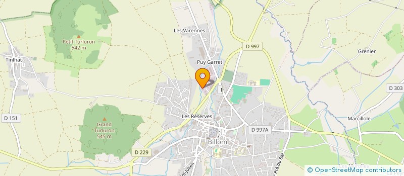 localisation de l'entreprise RG DIFFUSION SARL à BILLOM