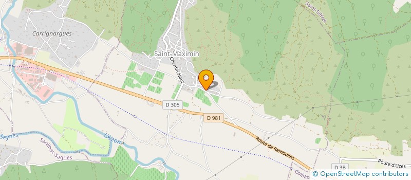 localisation de l'entreprise RG' ELEC  SAINT-MAXIMIN