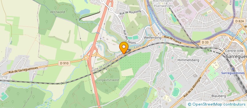 localisation de l'entreprise RG ELEC à SARREGUEMINES