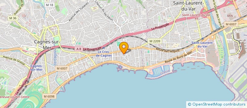 localisation de l'entreprise RG ELITE à CAGNES SUR MER