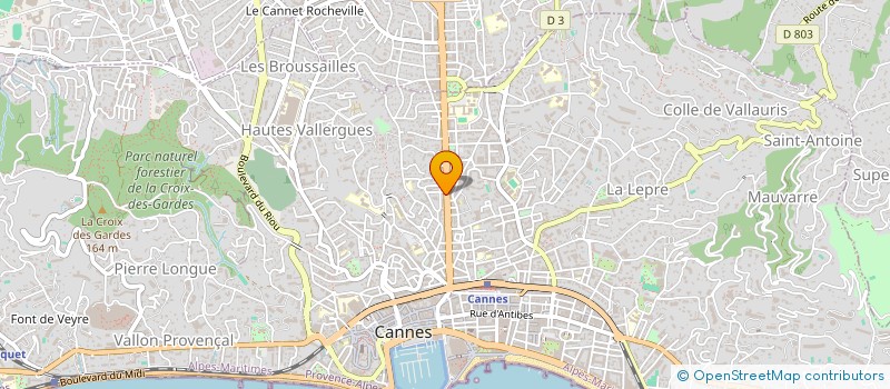 localisation de l'entreprise RG FERMETURES à CANNES