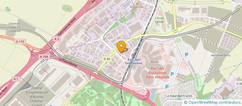 localisation de l'entreprise RG FRANCE à VILLEPINTE