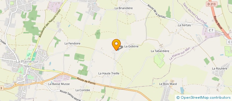 localisation de l'entreprise RG IMMO à LA PLAINE-SUR-MER