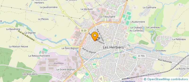 localisation de l'entreprise RG IMMO à LES HERBIERS