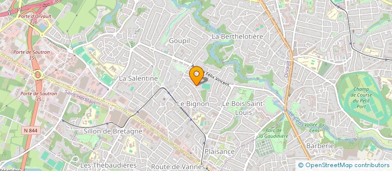 localisation de l'entreprise RG IMMO à ORVAULT