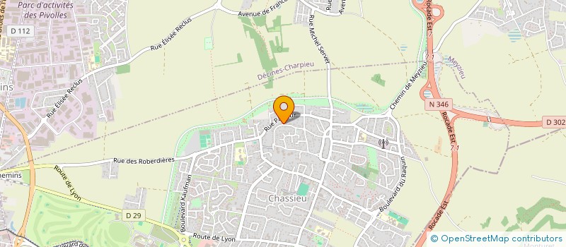 localisation de l'entreprise RG LAND  CHASSIEU