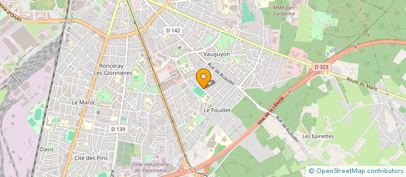 localisation de l'entreprise RG MAITRISE D'OEUVRE  LE MANS