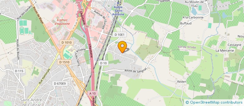 localisation de l'entreprise RG PARTICIPATIONS  SAINT-ANDRE-DE-CUBZAC