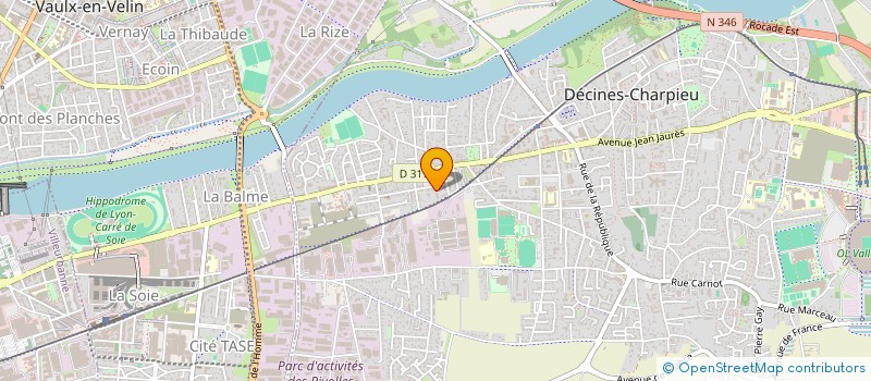 localisation de l'entreprise RG PLOMBERIE à DECINES-CHARPIEU